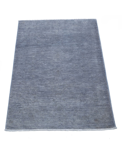Overdye 2' 1" X 3' 3" Hand Knotted Wool Rug 2' 1" X 3' 3" (63 X 99) / Grey / Wool