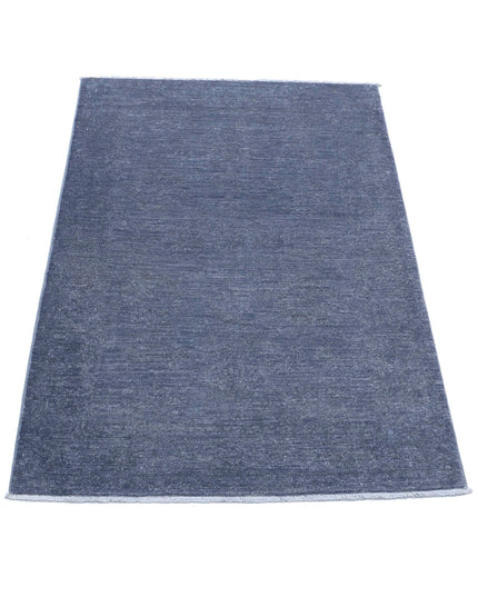 Overdye 2' 7" X 3' 10" Hand Knotted Wool Rug 2' 7" X 3' 10" (79 X 117) / Grey / Wool