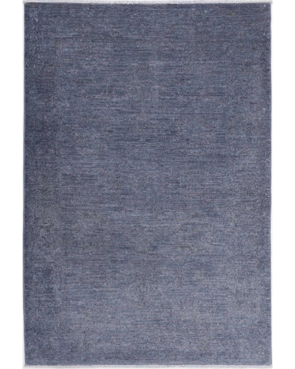 Overdye 2' 7" X 3' 10" Hand Knotted Wool Rug 2' 7" X 3' 10" (79 X 117) / Grey / Wool
