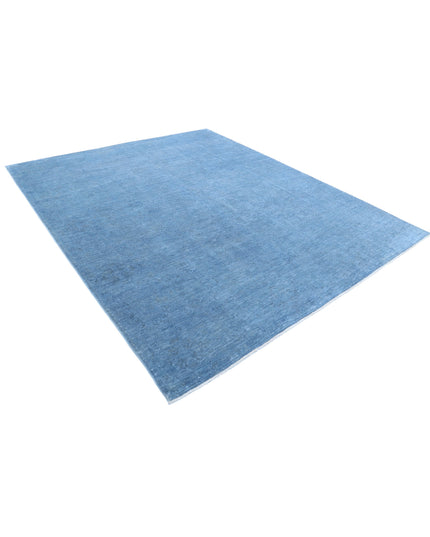 Overdye 8' 0" X 9' 8" Hand Knotted Wool Rug 8' 0" X 9' 8" (244 X 295) / Blue / Wool