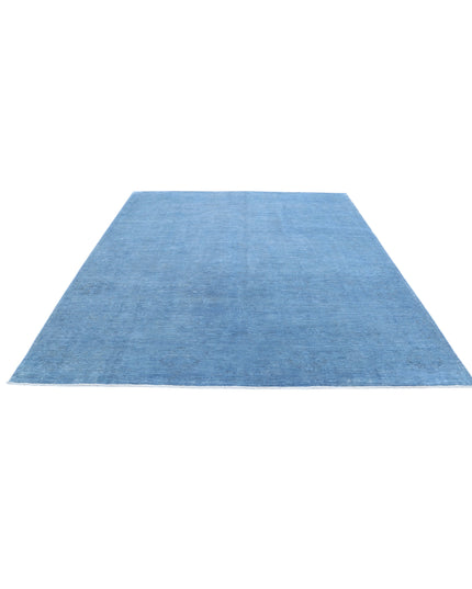 Overdye 8' 0" X 9' 8" Hand Knotted Wool Rug 8' 0" X 9' 8" (244 X 295) / Blue / Wool