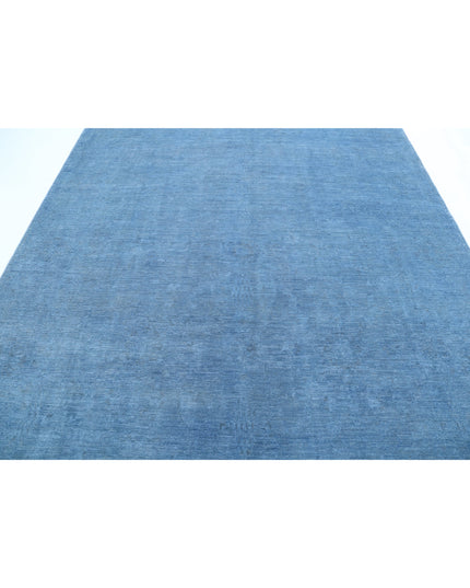 Overdye 8' 0" X 9' 8" Hand Knotted Wool Rug 8' 0" X 9' 8" (244 X 295) / Blue / Wool