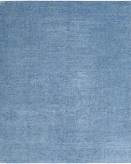 Overdye 8' 0" X 9' 8" Hand Knotted Wool Rug 8' 0" X 9' 8" (244 X 295) / Blue / Wool