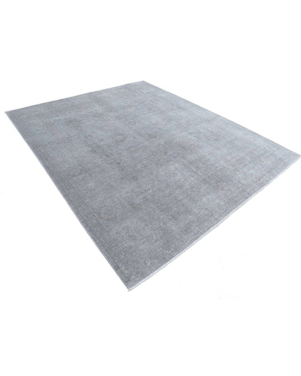 Overdye 7' 10" X 9' 6" Hand Knotted Wool Rug 7' 10" X 9' 6" (239 X 290) / Grey / Wool