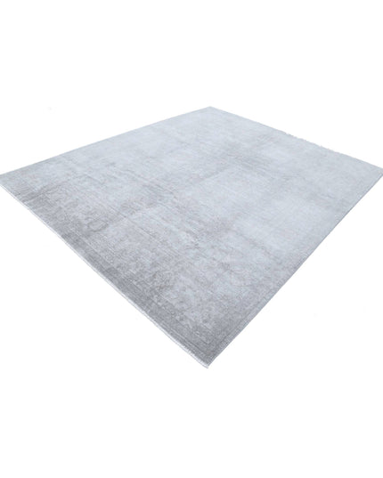 Overdye 7' 10" X 9' 6" Hand Knotted Wool Rug 7' 10" X 9' 6" (239 X 290) / Grey / Wool