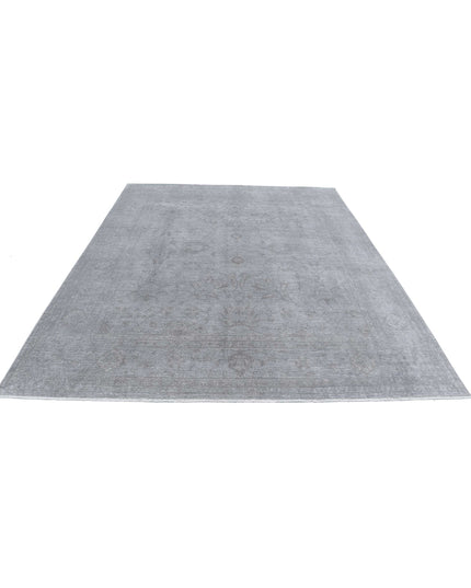 Overdye 7' 10" X 9' 6" Hand Knotted Wool Rug 7' 10" X 9' 6" (239 X 290) / Grey / Wool