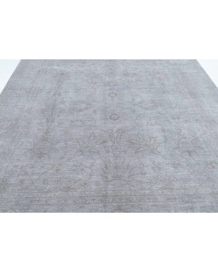Overdye 7' 10" X 9' 6" Hand Knotted Wool Rug 7' 10" X 9' 6" (239 X 290) / Grey / Wool
