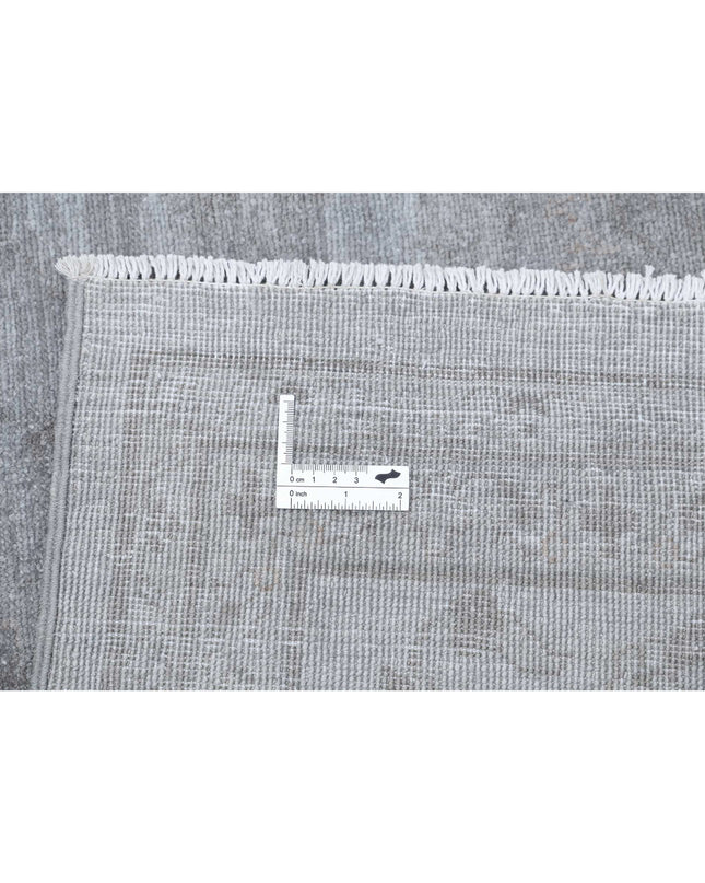 Overdye 7' 10" X 9' 6" Hand Knotted Wool Rug 7' 10" X 9' 6" (239 X 290) / Grey / Wool