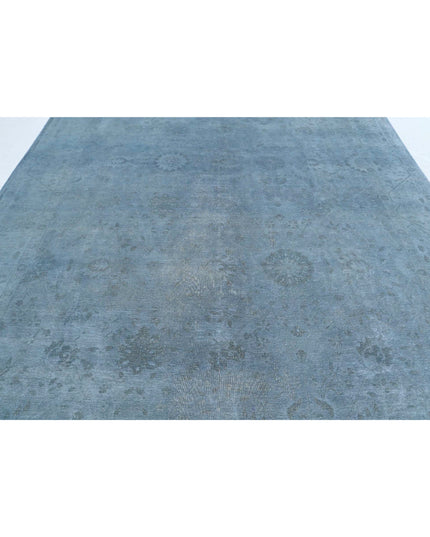 Overdye 8' 10" X 11' 3" Hand Knotted Wool Rug 8' 10" X 11' 3" (269 X 343) / Blue / Wool