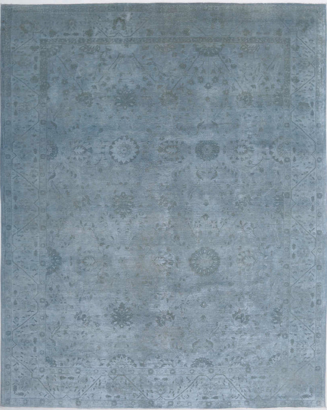 Overdye 8' 10" X 11' 3" Hand Knotted Wool Rug 8' 10" X 11' 3" (269 X 343) / Blue / Wool