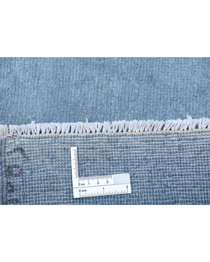 Overdye 7' 8" X 9' 5" Hand Knotted Wool Rug 7' 8" X 9' 5" (234 X 287) / Blue / Wool