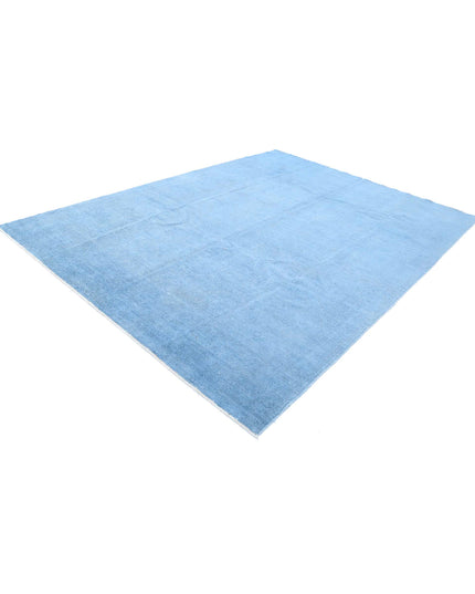 Overdye 7' 10" X 10' 7" Hand Knotted Wool Rug 7' 10" X 10' 7" (239 X 322) / Blue / Wool