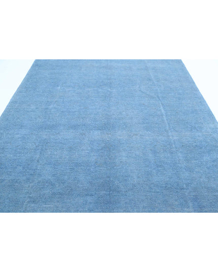 Overdye 7' 10" X 10' 7" Hand Knotted Wool Rug 7' 10" X 10' 7" (239 X 322) / Blue / Wool