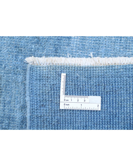 Overdye 7' 10" X 10' 7" Hand Knotted Wool Rug 7' 10" X 10' 7" (239 X 322) / Blue / Wool