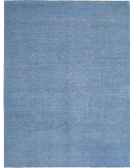 Overdye 7' 10" X 10' 7" Hand Knotted Wool Rug 7' 10" X 10' 7" (239 X 322) / Blue / Wool