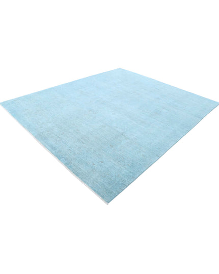 Overdye 8' 0" X 9' 9" Hand Knotted Wool Rug 8' 0" X 9' 9" (244 X 297) / Teal / Wool