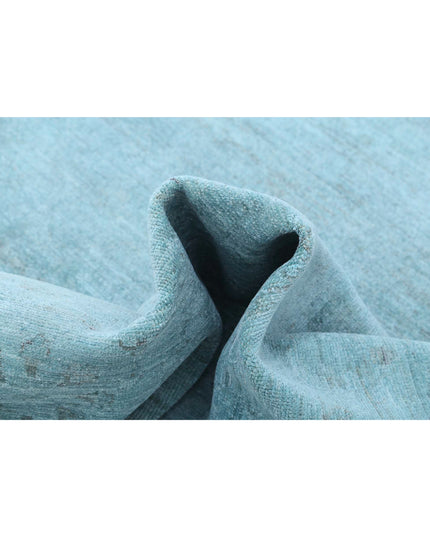 Overdye 8' 0" X 9' 9" Hand Knotted Wool Rug 8' 0" X 9' 9" (244 X 297) / Teal / Wool