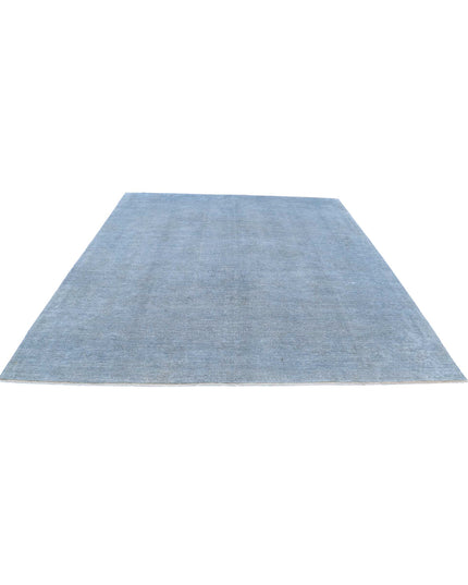 Overdye 8' 5" X 9' 8" Hand Knotted Wool Rug 8' 5" X 9' 8" (257 X 295) / Blue / Wool