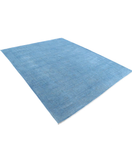 Overdye 7' 11" X 9' 8" Hand Knotted Wool Rug 7' 11" X 9' 8" (241 X 295) / Blue / Wool