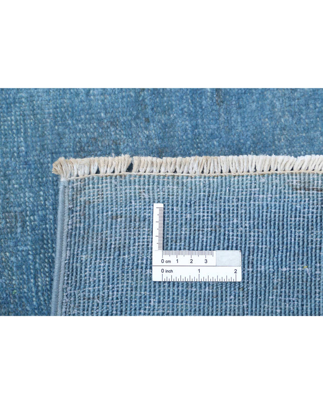 Overdye 7' 11" X 9' 8" Hand Knotted Wool Rug 7' 11" X 9' 8" (241 X 295) / Blue / Wool