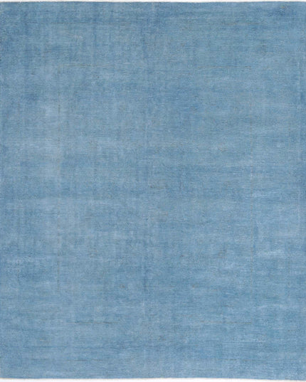 Overdye 7' 11" X 9' 8" Hand Knotted Wool Rug 7' 11" X 9' 8" (241 X 295) / Blue / Wool