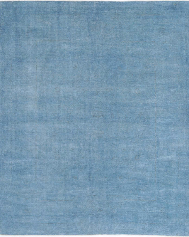 Overdye 7' 11" X 9' 8" Hand Knotted Wool Rug 7' 11" X 9' 8" (241 X 295) / Blue / Wool