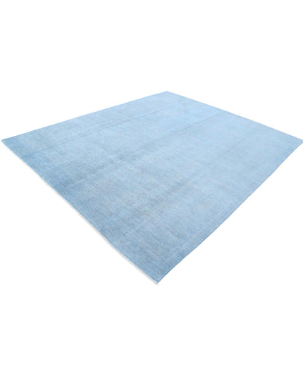 Overdye 8' 1" X 9' 7" Hand Knotted Wool Rug 8' 1" X 9' 7" (246 X 292) / Blue / Wool
