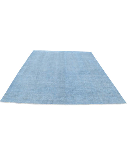 Overdye 8' 1" X 9' 7" Hand Knotted Wool Rug 8' 1" X 9' 7" (246 X 292) / Blue / Wool