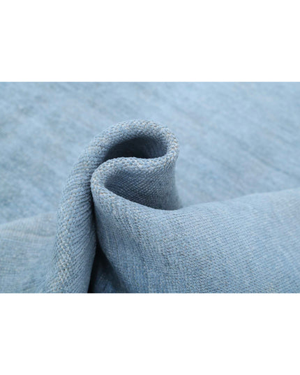 Overdye 8' 1" X 9' 7" Hand Knotted Wool Rug 8' 1" X 9' 7" (246 X 292) / Blue / Wool