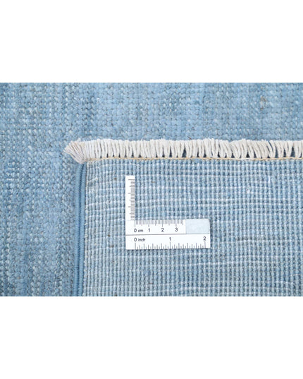 Overdye 8' 1" X 9' 7" Hand Knotted Wool Rug 8' 1" X 9' 7" (246 X 292) / Blue / Wool