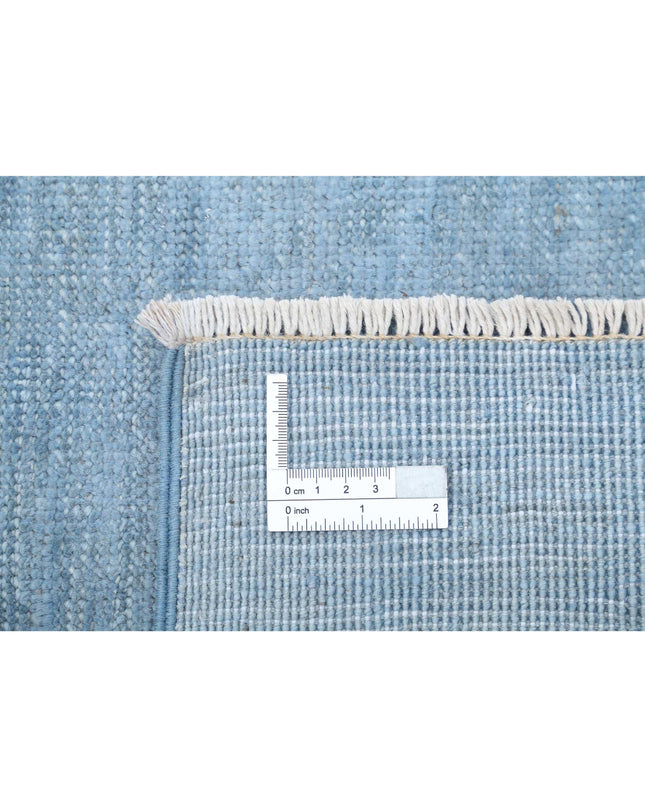 Overdye 8' 1" X 9' 7" Hand Knotted Wool Rug 8' 1" X 9' 7" (246 X 292) / Blue / Wool