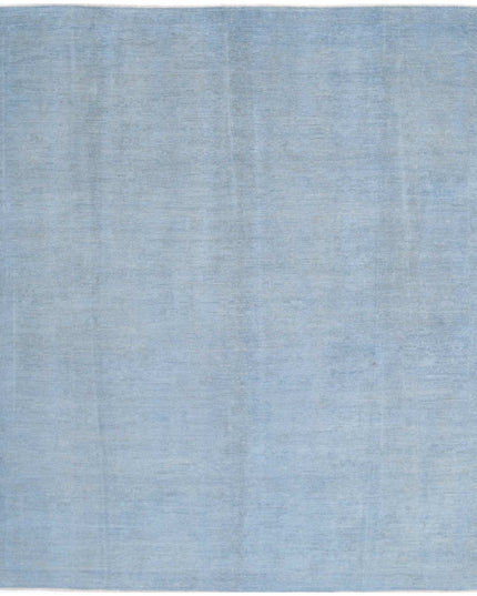 Overdye 8' 1" X 9' 7" Hand Knotted Wool Rug 8' 1" X 9' 7" (246 X 292) / Blue / Wool