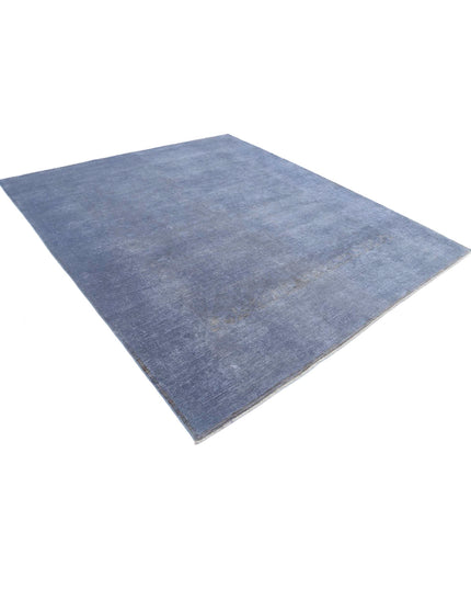 Overdye 8' 0" X 9' 0" Hand Knotted Wool Rug 8' 0" X 9' 0" (244 X 274) / Grey / Wool
