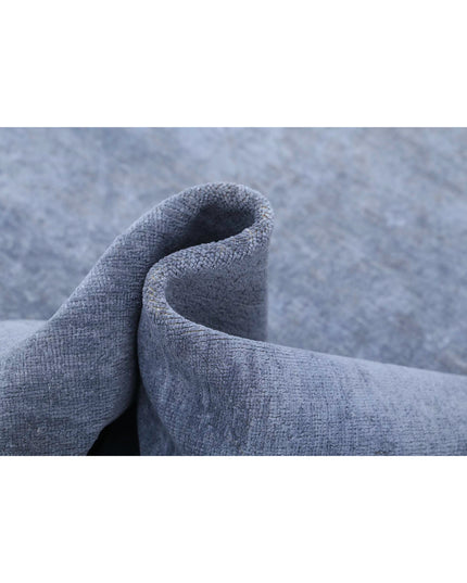 Overdye 8' 0" X 9' 0" Hand Knotted Wool Rug 8' 0" X 9' 0" (244 X 274) / Grey / Wool