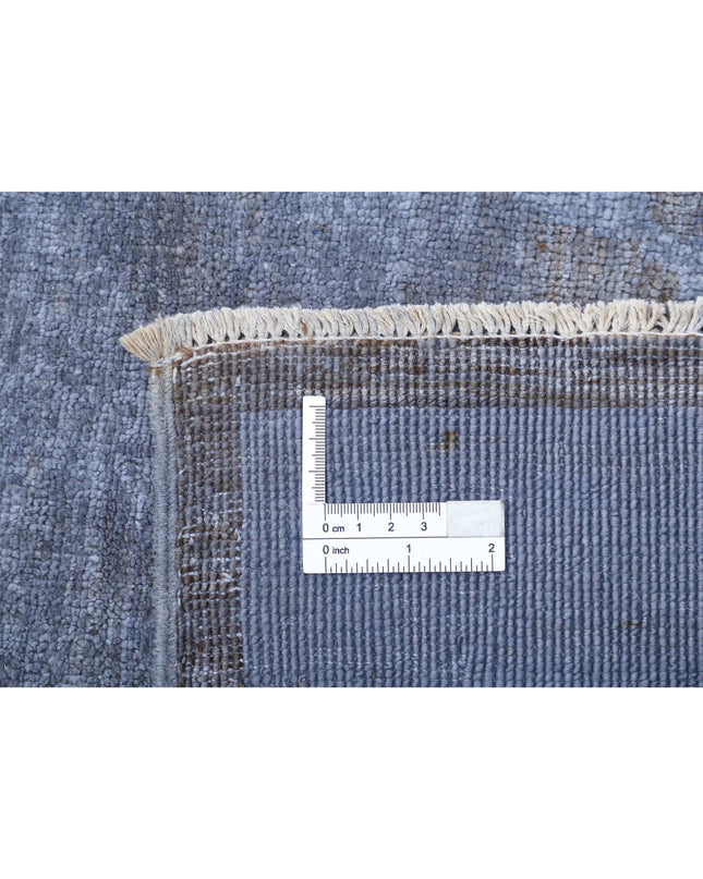 Overdye 8' 0" X 9' 0" Hand Knotted Wool Rug 8' 0" X 9' 0" (244 X 274) / Grey / Wool