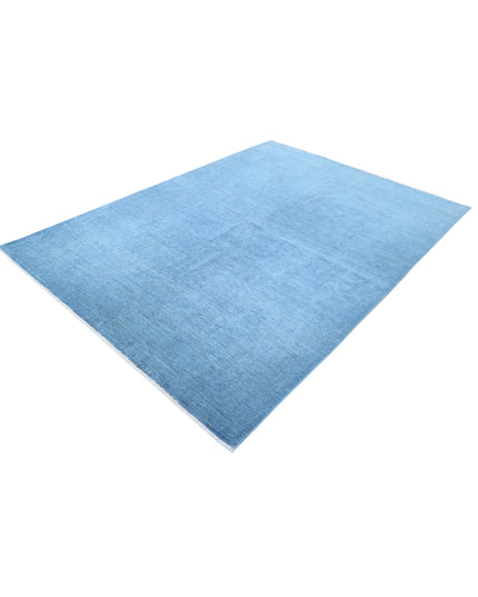 Overdye 6' 0" X 8' 5" Hand Knotted Wool Rug 6' 0" X 8' 5" (183 X 257) / Blue / Wool