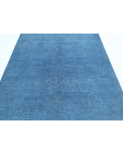 Overdye 6' 0" X 8' 5" Hand Knotted Wool Rug 6' 0" X 8' 5" (183 X 257) / Blue / Wool