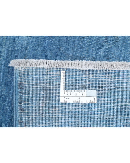 Overdye 6' 0" X 8' 5" Hand Knotted Wool Rug 6' 0" X 8' 5" (183 X 257) / Blue / Wool