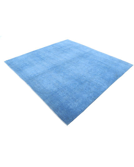Overdye 7' 8" X 7' 4" Hand Knotted Wool Rug 7' 8" X 7' 4" (234 X 223) / Blue / Wool
