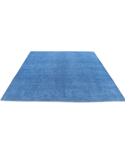 Overdye 7' 8" X 7' 4" Hand Knotted Wool Rug 7' 8" X 7' 4" (234 X 223) / Blue / Wool