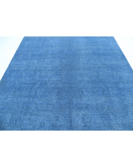 Overdye 7' 8" X 7' 4" Hand Knotted Wool Rug 7' 8" X 7' 4" (234 X 223) / Blue / Wool