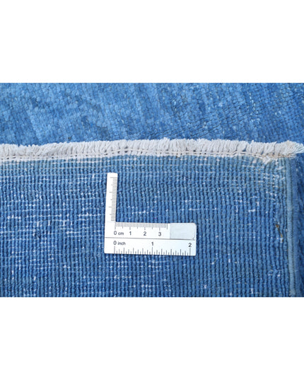 Overdye 7' 8" X 7' 4" Hand Knotted Wool Rug 7' 8" X 7' 4" (234 X 223) / Blue / Wool