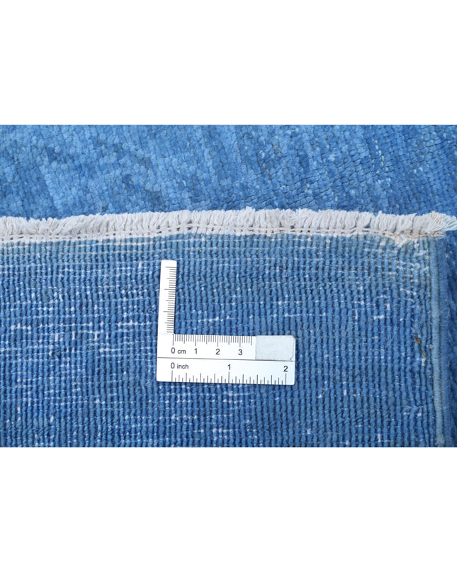 Overdye 7' 8" X 7' 4" Hand Knotted Wool Rug 7' 8" X 7' 4" (234 X 223) / Blue / Wool