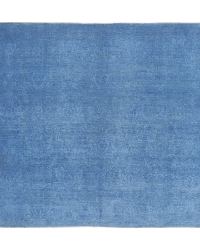 Overdye 7' 8" X 7' 4" Hand Knotted Wool Rug 7' 8" X 7' 4" (234 X 223) / Blue / Wool