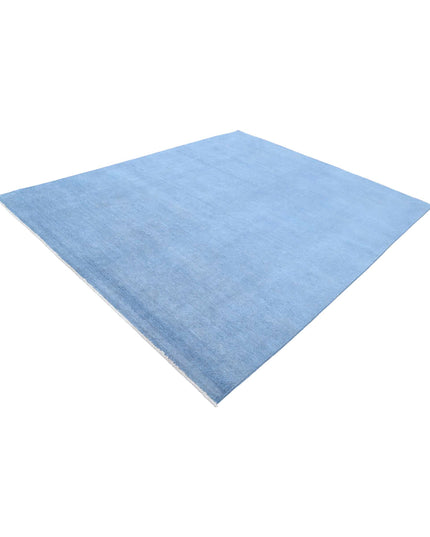 Overdye 7' 10" X 9' 7" Hand Knotted Wool Rug 7' 10" X 9' 7" (239 X 292) / Blue / Wool