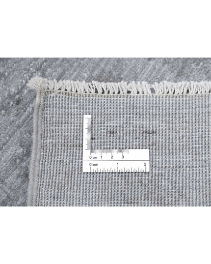 Overdye 2' 6" X 9' 7" Hand Knotted Wool Rug 2' 6" X 9' 7" (76 X 292) / Grey / Wool