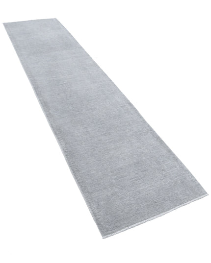 Overdye 2' 5" X 10' 0" Hand Knotted Wool Rug 2' 5" X 10' 0" (74 X 305) / Grey / Wool