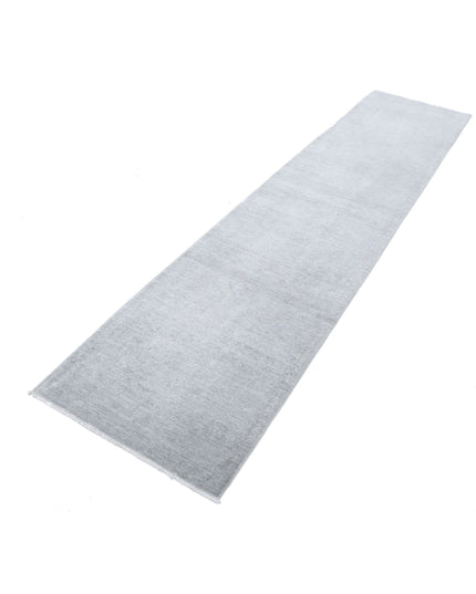 Overdye 2' 5" X 10' 0" Hand Knotted Wool Rug 2' 5" X 10' 0" (74 X 305) / Grey / Wool