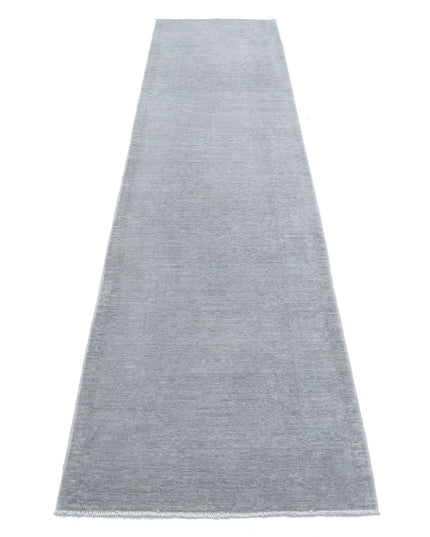 Overdye 2' 5" X 10' 0" Hand Knotted Wool Rug 2' 5" X 10' 0" (74 X 305) / Grey / Wool