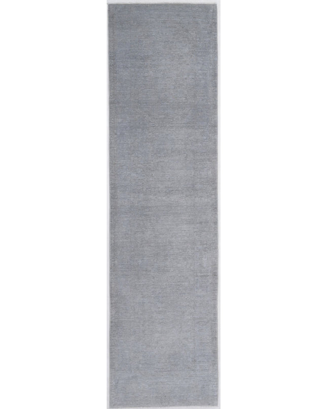 Overdye 2' 5" X 10' 0" Hand Knotted Wool Rug 2' 5" X 10' 0" (74 X 305) / Grey / Wool